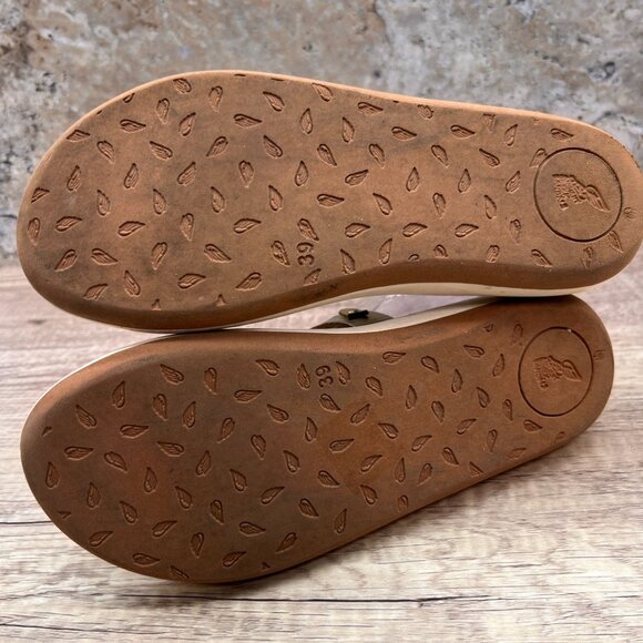 Ancient Greek Sandals Womens Size 39 Gold Summer Solid Color Strap Flat - Picture 7 of 13